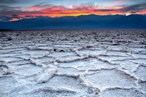 Badwater salt polygon formations.